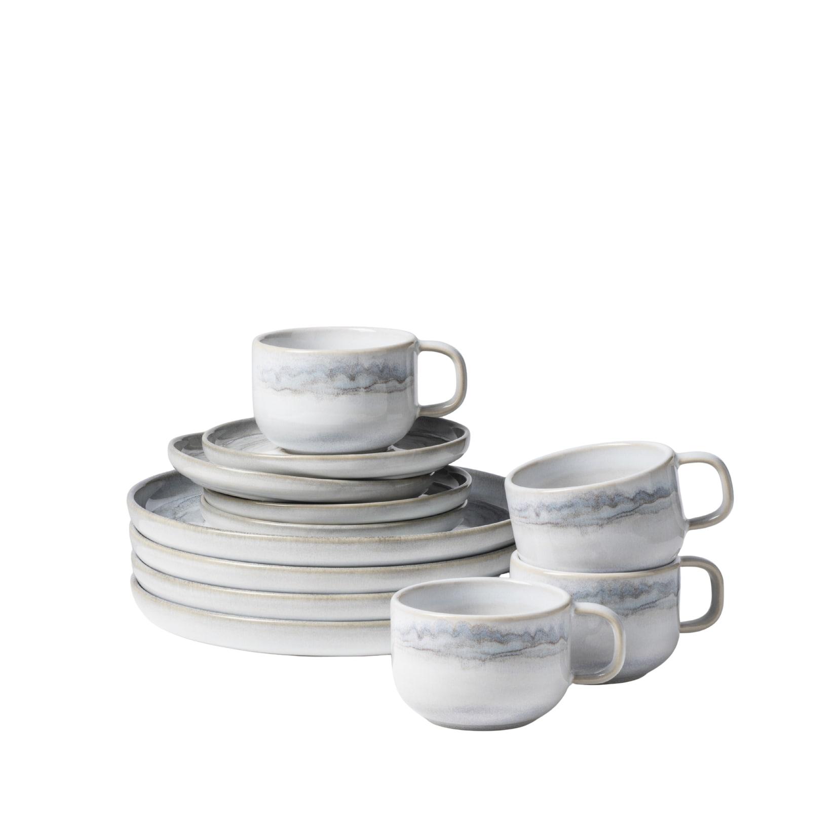 Gipfelstück Kaffeeservice, Steinzeug TIEFER SEE