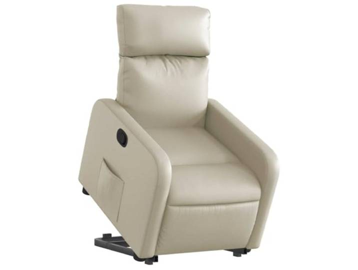 vidaXL Relaxsessel mit Aufstehhilfe Creme Kunstleder