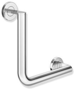 Hewi System 900 Winkelgriff 900.22.10040 Edelstahl verchromt, 255 x 255 mm, Ausführung rechts