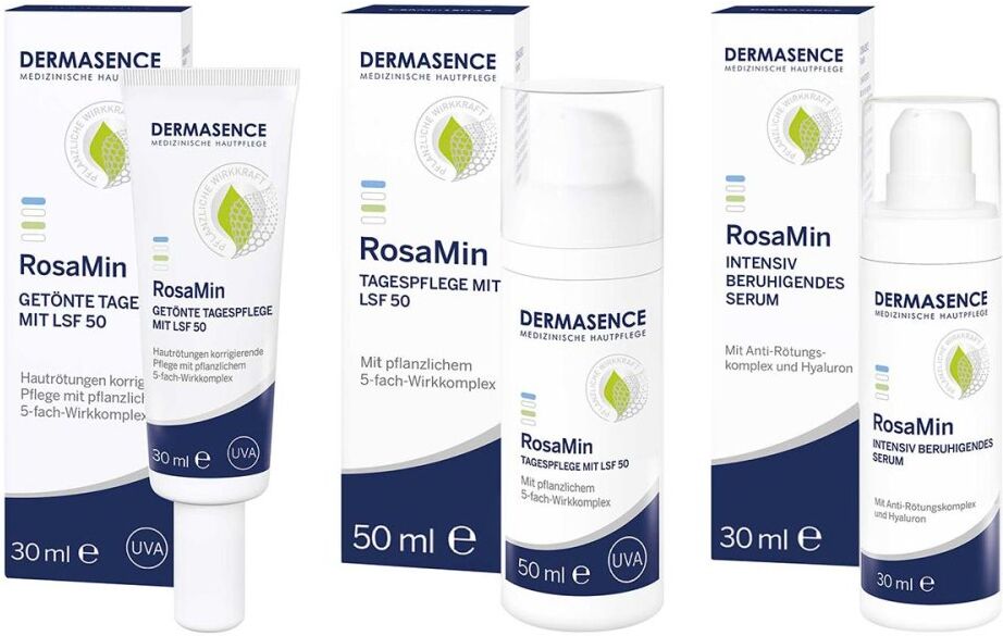 Dermasence Rosamin getönte Tagespflege & Tagespflege & Serum