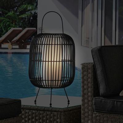 Lite Source Alberta Outdoor Cordless Lamp Black , Black