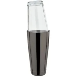 Boston Shaker 28oz. - Edelstahl - GMB - Gunmetal black mit original amerikanischen Mixing Glas