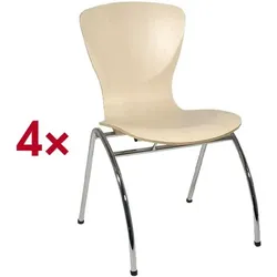 Nowy Styl 4er-Set Stapelstühle »Bingo« Ahorn, 50x46 cm