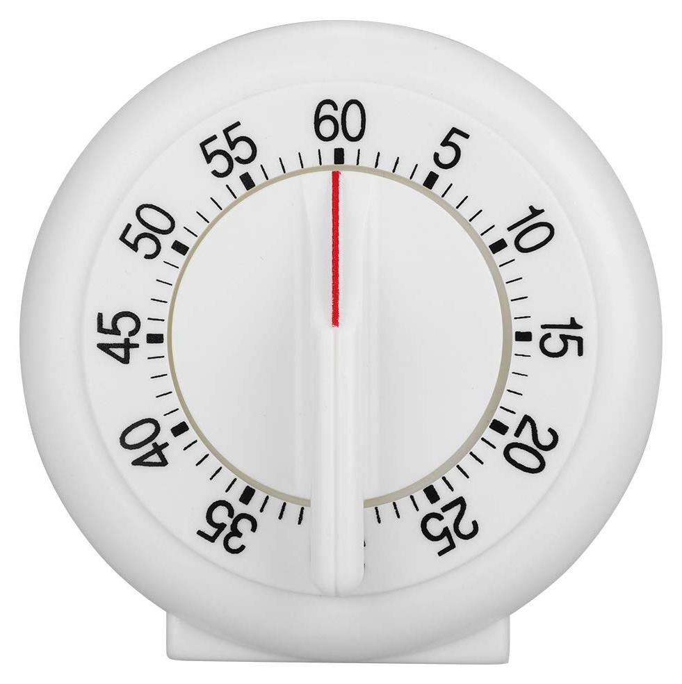 Dripio Mechanische Keukenwekker - Wit - 60 Minuten - Rond