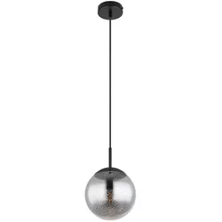 Hängeleuchte dimmbar mit Fernbedienung Pendelleuchte Esstisch Rauchglas Hängelampe Glas Retro, RGB Farbwechsel, Sternen-Effekt, 8,5W 806lm warmweiß, DxH 20x120 cm
