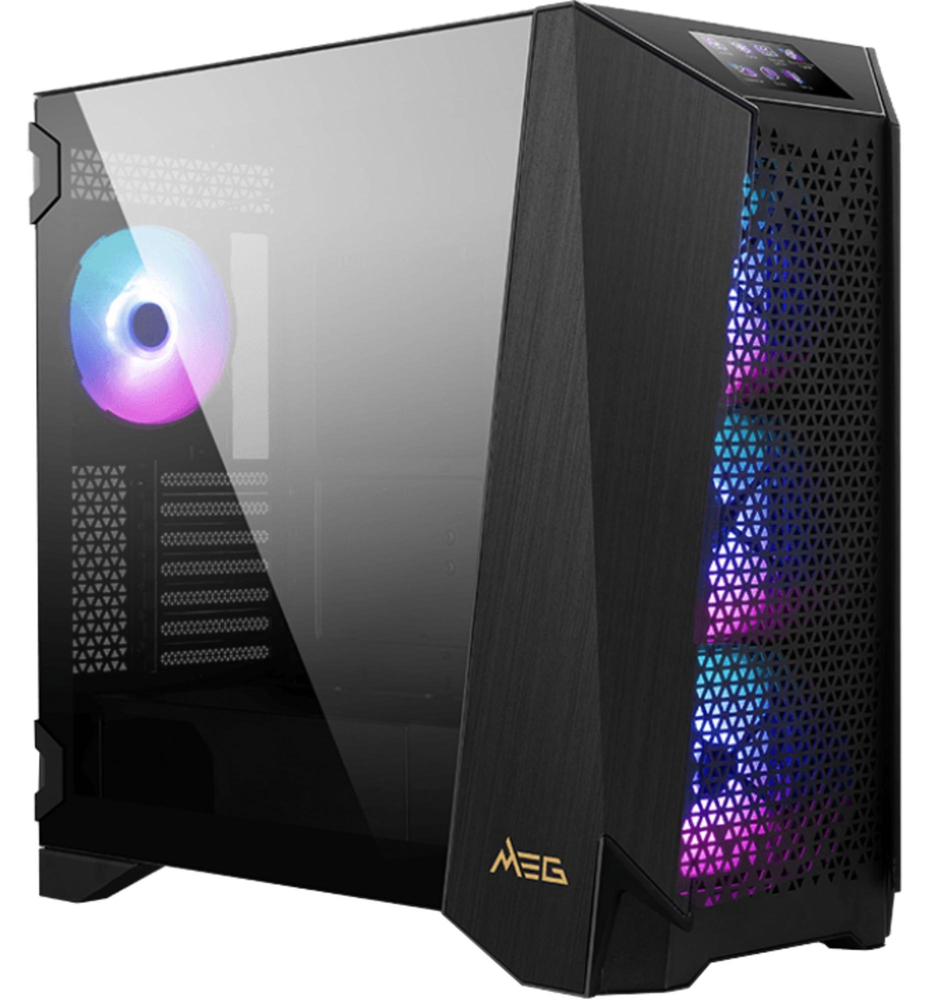 MSI MEG PROSPECT 700R, Midi Tower, PC, Schwarz, ATX, micro ATX, Mini-ITX, Gaming, Multi