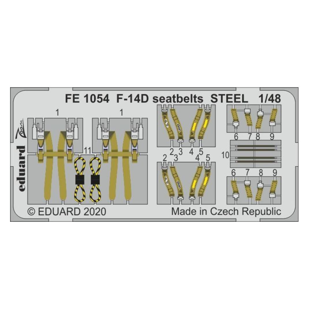 Eduard F-14D seatbelts STEEL for AMK (FE1054)