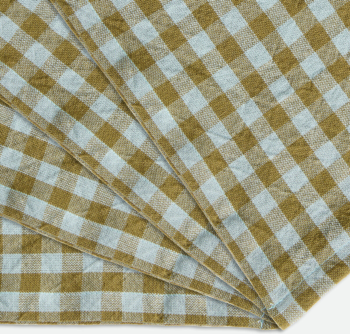 LA REDOUTE INTERIEURS Lot de 4 serviettes de table à carreaux, en coton tissé teint, BETHANY BICOLORE