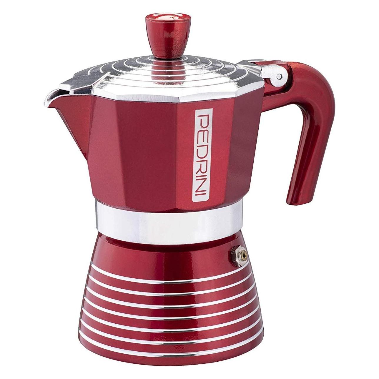 Pedrini Infinity Passion - Espressokocher Aluminium in metallic Rot 6 Tassen (6 Tassen) (02CF116)