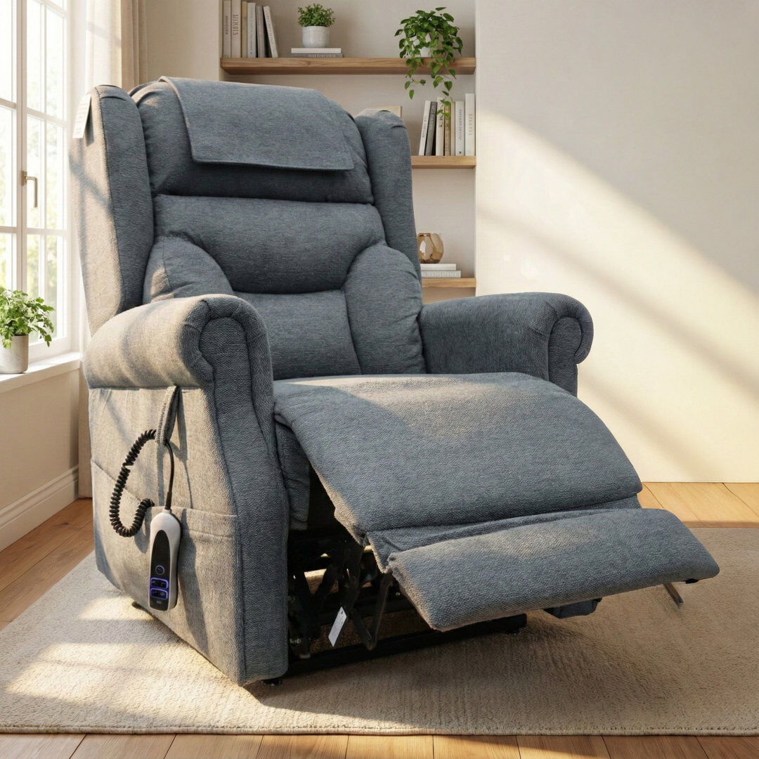 Annaghmore Agencies Ltd Berkshire 85 cm Wide Lift Assist Recliner Grey 110cm H X 85cm W X 89cm D