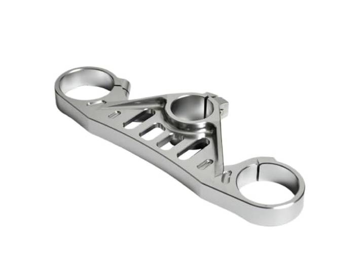 Obere Gabelbrücke， Für DUCATI PANIGALE V4 V4S V4R SP 2018-2022 Motorrad Zubehör Triple Clamp Baum Front Upper Gabel Gabelführung Gabelbrücke，(Silver)