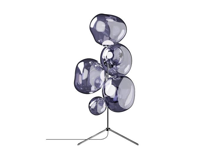Tom Dixon Melt Chandelier Stehleuchte LED 175 cm Smoke