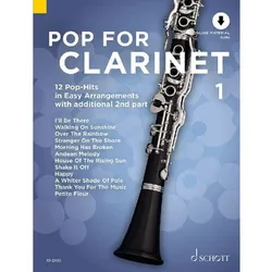 Schott Notenbuch Schott Pop For Clarinet 1 Klarinette, Audio-Online, DIN A4, Uwe... - Notenbuch