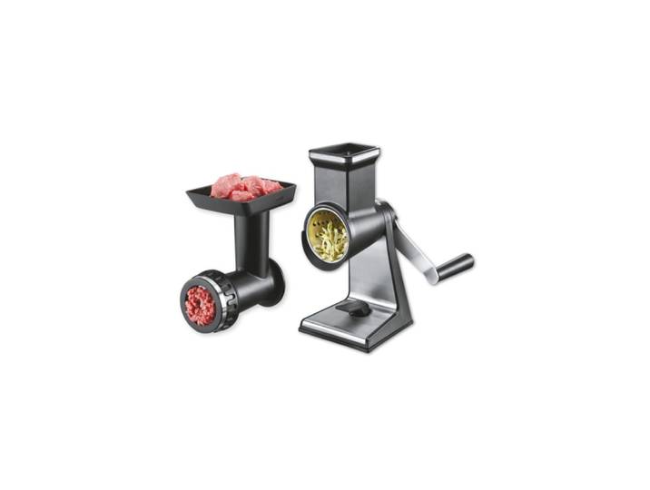 Râpe à tambour + kit complémentaire hachoir à viande Inox Noir