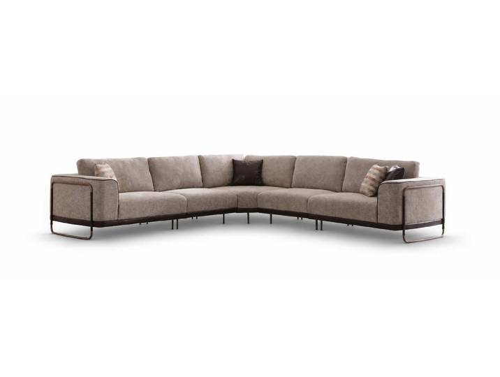 JVmoebel Ecksofa Ecksofa L-Form Modern Braun Minimalistisch Komfortabel Modular Neu, 5 Teile, Made in Europa