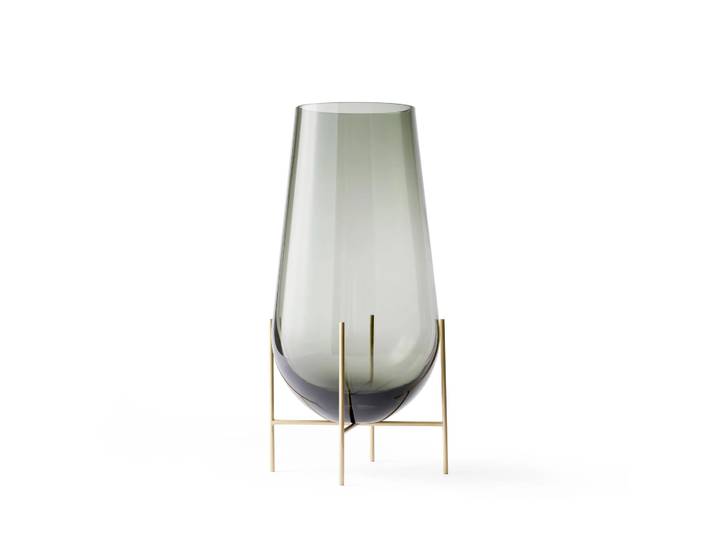 Audo Copenhagen Petit vase Échasse verre teinté fumé