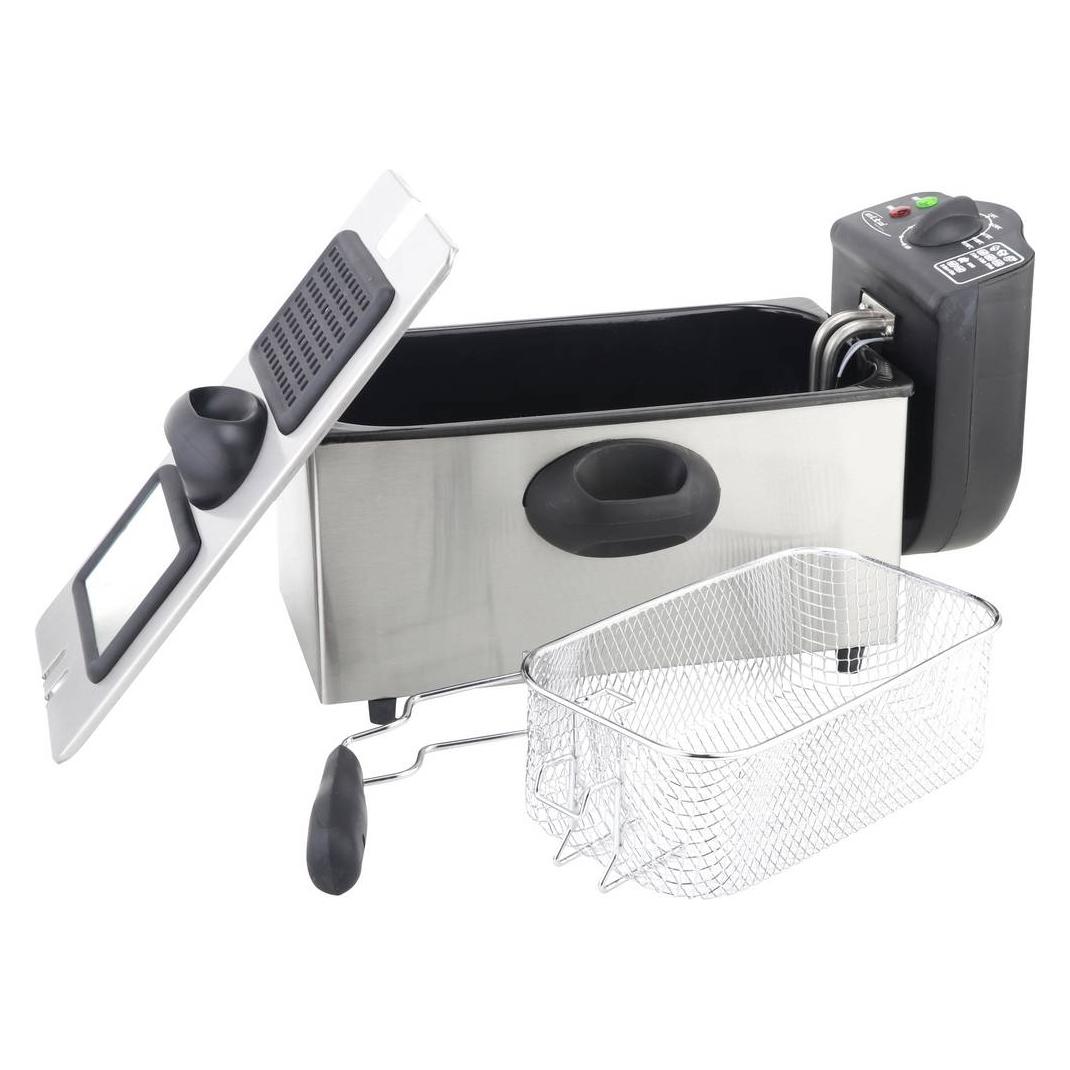 Elta DF-2100.3 Fritteuse 3 l 2000 W Sichtfenster Edelstahl (3 l) (DF-2100.3)