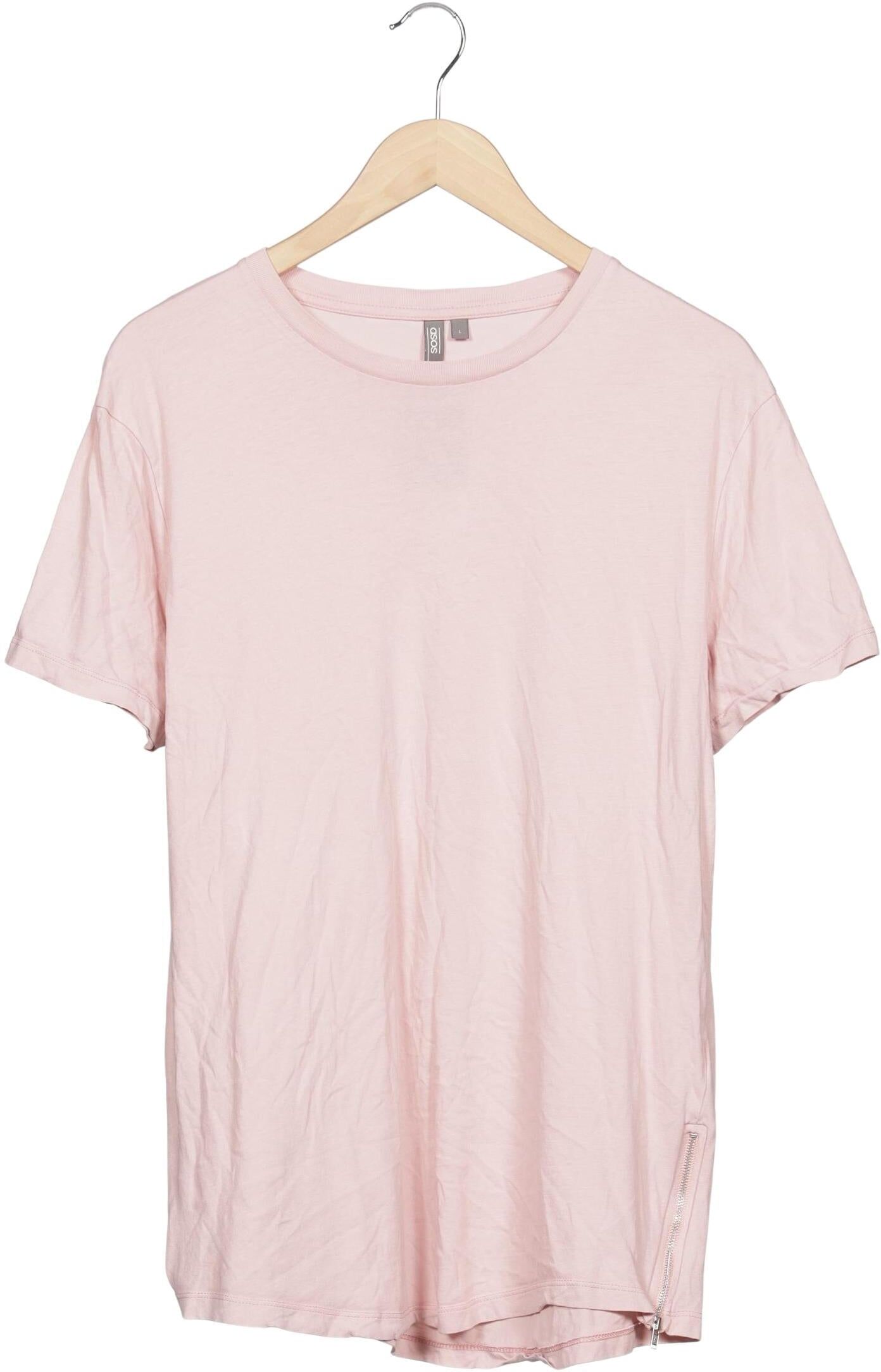 asos Herren T-Shirt, Pink, Gr. L, Baumwolle - Second Hand