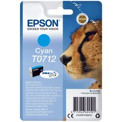 Epson Original T0712 Gepard Druckerpatrone - cyan (C13T07124012)