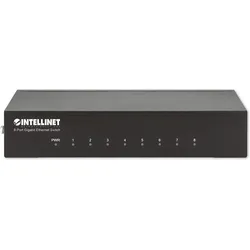 Intellinet 8 Port Gigabit Ethernet Switch (8 Ports), Netzwerk Switch, Schwarz