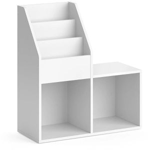 Vicco Bücherregal Luigi Mini, weiß, Kinderregal aus Holz, 5 Fächer, 72 x 79 x 31cm