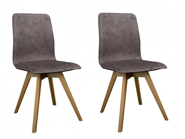 Esszimmerstuhl OTTO HOME Rania , braun (braun, eiche natur), H:91cm T:55cm, Holzwerkstoff, Massivholz, Stühle, Esszimmerstuhl, Massivholzgestell, mit Keder