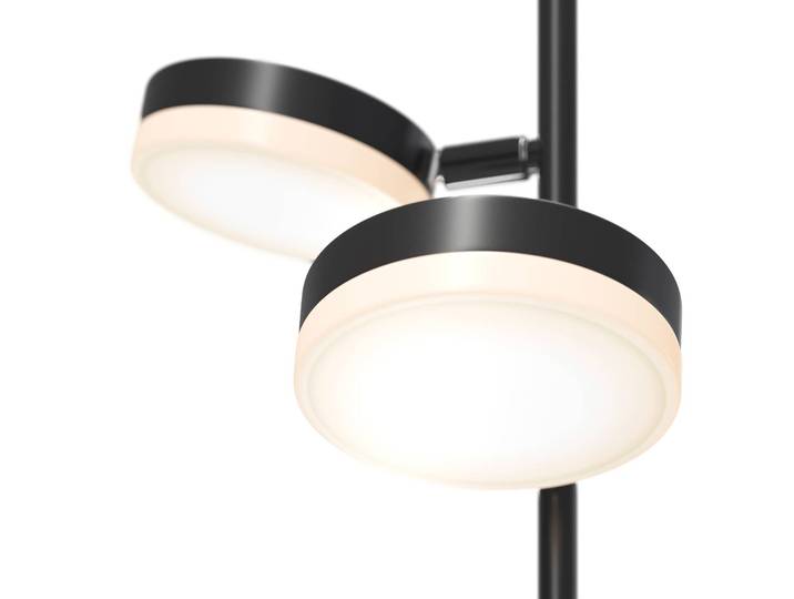 LED-vloerlamp Fad, dimbaar, zwart, Woon-/ Eetkamer, metaal, Modern, LED vloerlamp