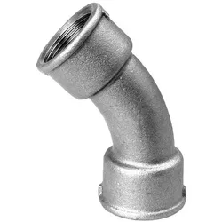 Hermann Schmidt Temperguss Bogen DN 25, 1" 45°, Innengewinde, verzinkt