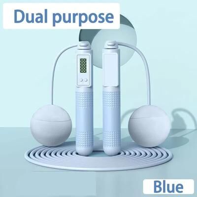 Uplift Essentials Intelligent Counting Cordless Jump Rope two Purpose blue