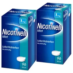 NICOTINELL Lutschtabletten 1 mg Mint Doppelpack 2X96 St Lutschtabletten