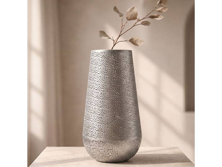 Vase Kulaas Ø 25cm Argenté/Argenté