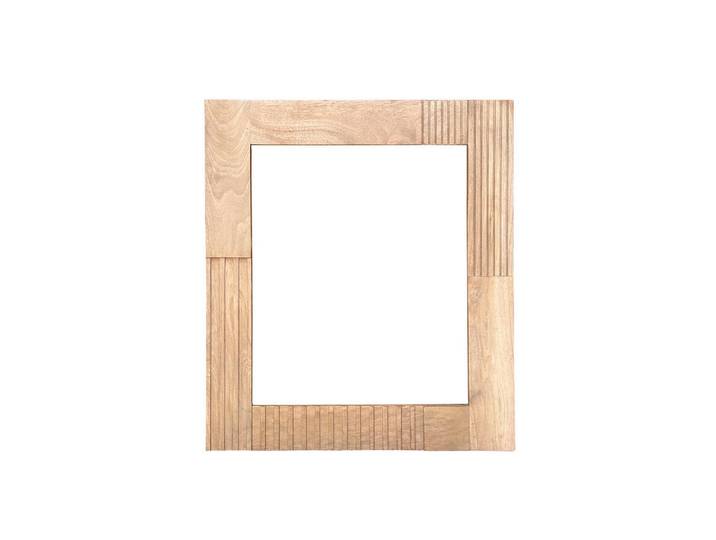 Mid.you Spiegel, Naturfarben, Holz, Glas, Mangoholz, massiv, quadratisch, 68x79x3 cm, Verzierungen, Garderobe, Garderobenspiegel