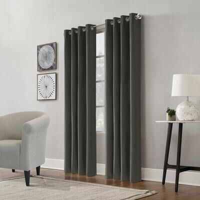 ThermaLogic ThermaPlus Edison Total Blackout Textured Curtain Panel