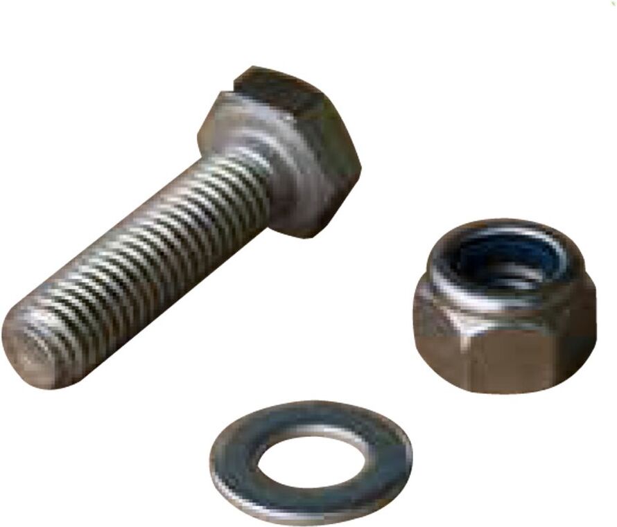 Tecnosystemi Kit bullone M8x25, dado e rondella in acciaio inox A2 per collegamento profilo FVP-300 e FVP-250 a ganci   FV Power
