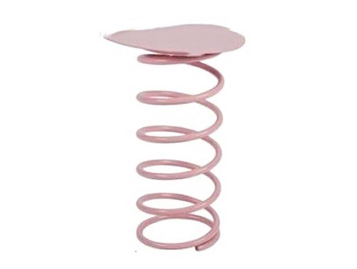 YANGJINGOZ-2025 Wohnzimmertisch Kleiner Couchtisch, geeignet for den Innen- und Außenbereich, mit Feder-Design-Basis, for die Heimdekoration(Pink)