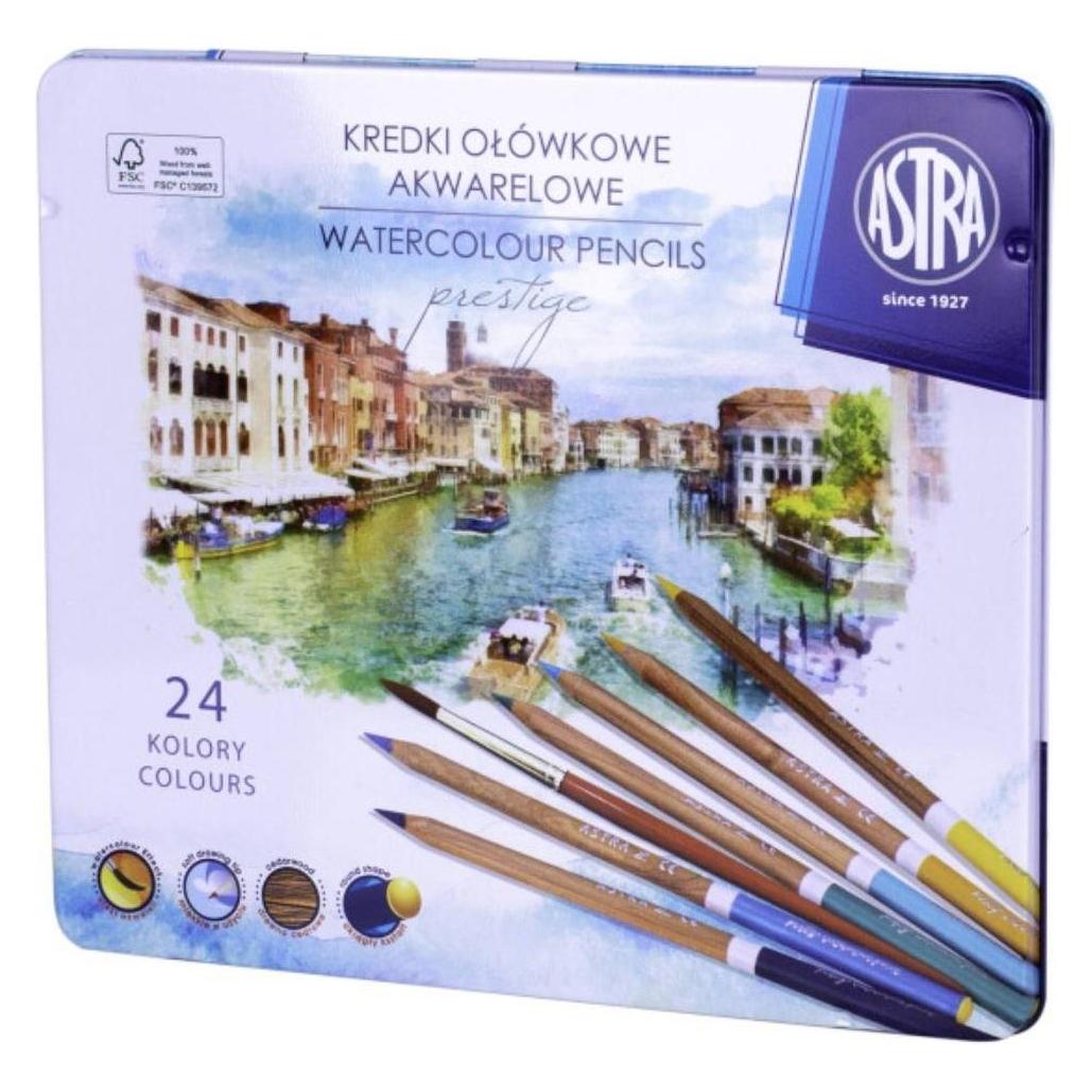 Astra Prestige-Aquarellstifte aus Zedernholz, 24 Farben (24x) (312121002)