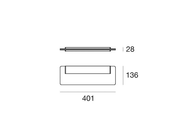 Linea Light Wandlampe Skinny, weiß / opal, für Wohn- / Esszimmer, Aluminium, LED Wandleuchte, Wandlampe Innen