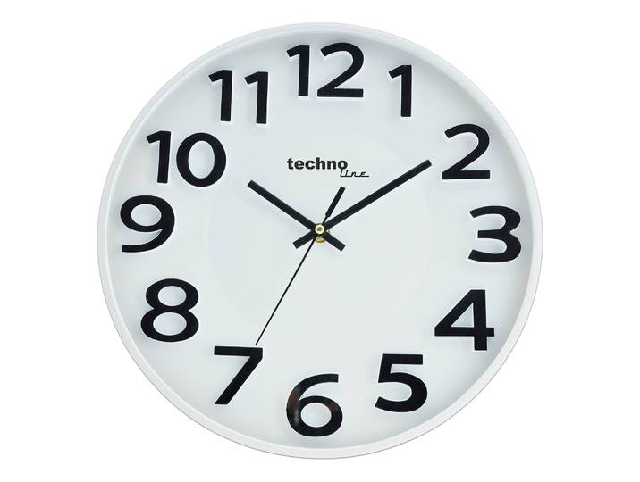 Wanduhr WT 4100 Kunststoffrahmen Ø 28cm Weiß