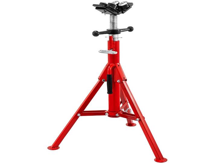 Support tubulaire Vevor Tête en V avec tête de transfert à 4 billes 1500lbs Pieds pliables 71-131cm