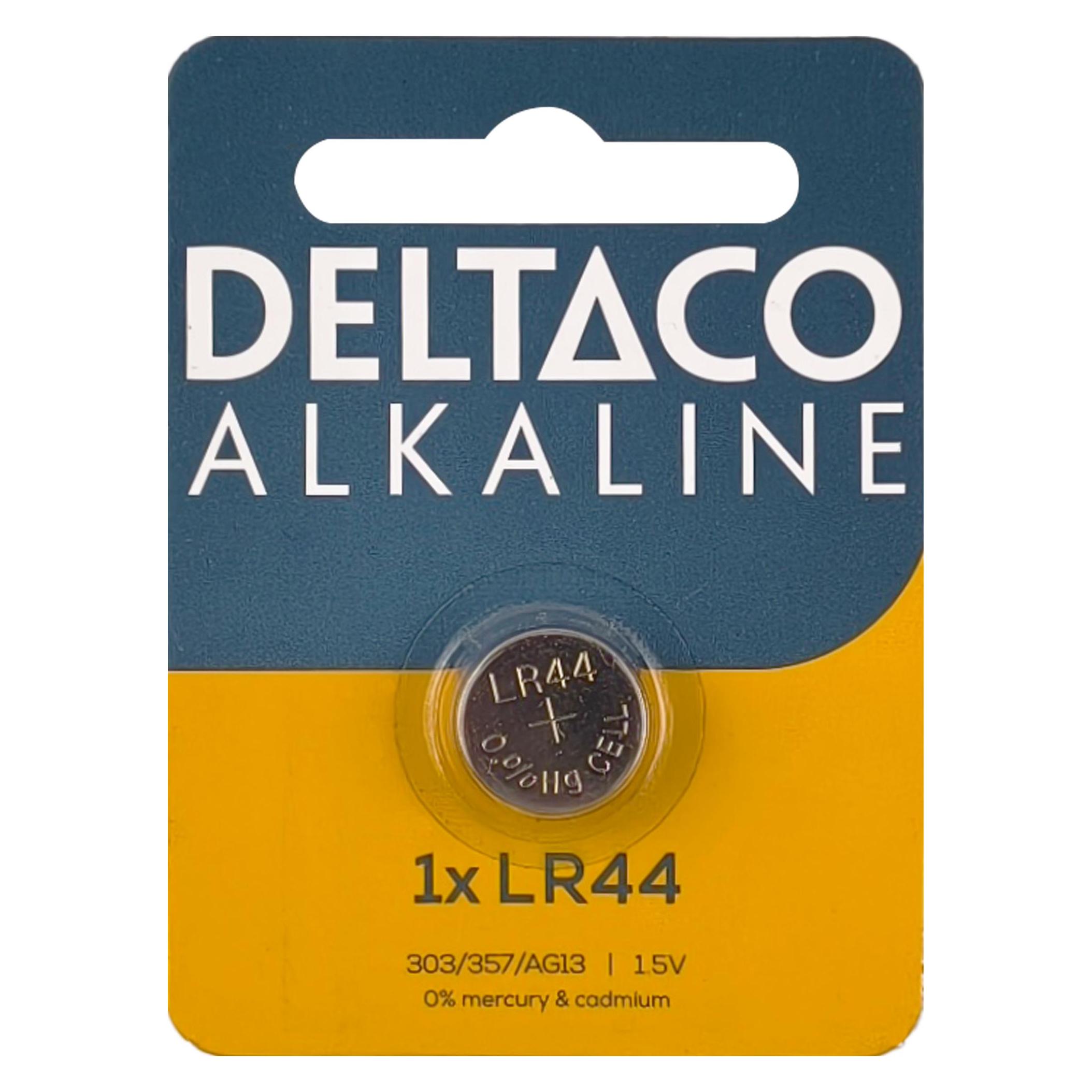 Deltaco battery x LR44 - Alkaline (1 Stk., LR44, 170 mAh) (LR44-1B)