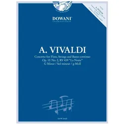 La Notte g-Moll op.10,2 RV439 (+CD) Konzert für Flöte, Streicher und Bc. Flöte und Klavier, Fachbücher