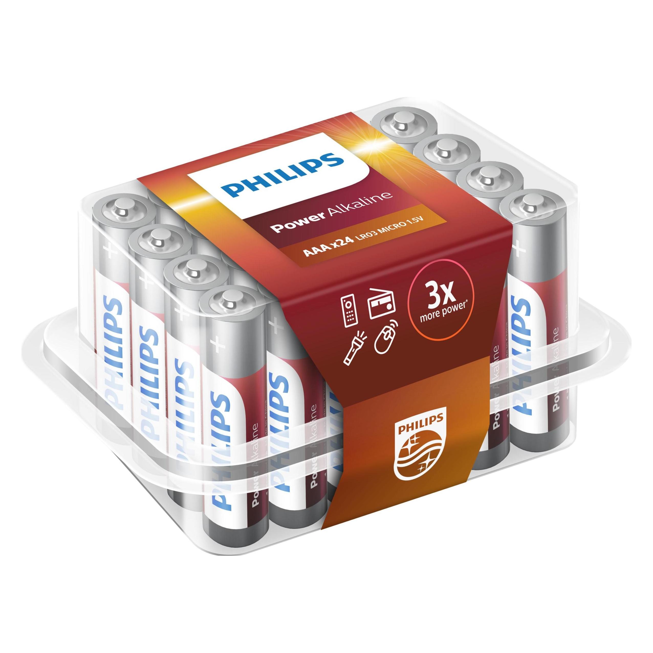 Philips Power Alkaline (24 Stk., AAA) (LR03P24P)