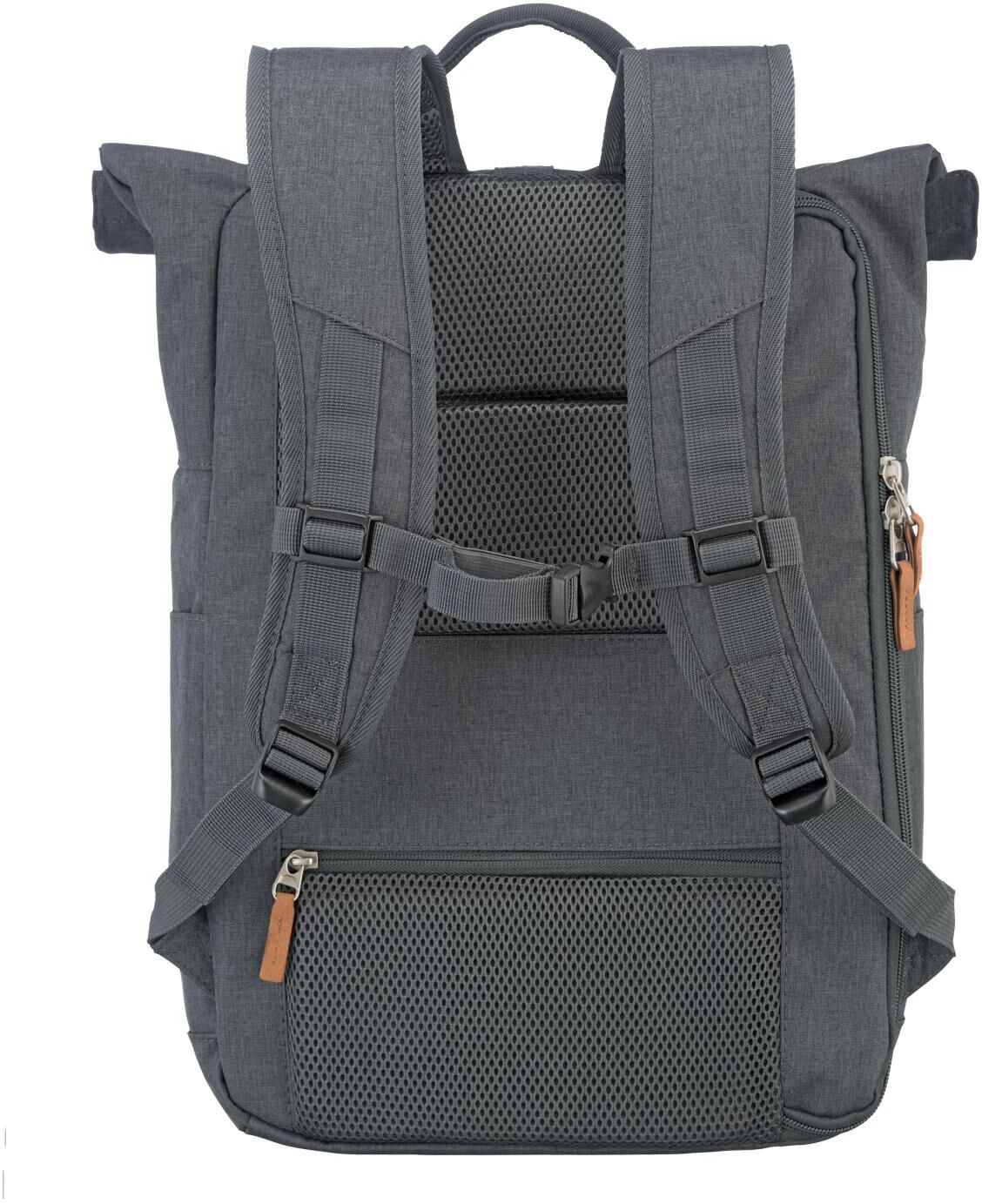 Rucksack TRAVELITE "Basics Rollup 35 l", grau (anthrazit), Rucksäcke, Damen, B/H/T: 37cm x 60cm, Polyester, Rucksack, B:37cm H:60cm anthrazit B/H/T: 37cm x 60cm