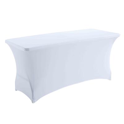 Oviala Business Elastischer Bezug STRETCH weiß für Klapptisch HPDE 180x75x74cm - Oviala