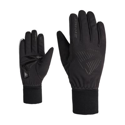 Fahrradhandschuhe ZIENER "DOMMI-Z BIKE JUNIOR", Kinder, Gr. L, schwarz, Materialmix, Handschuhe, warm, winddicht, wasserabweisend, atmungsaktiv, elastisch