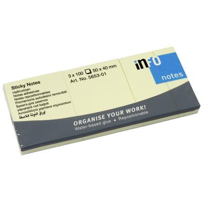 inFO notes Haftnotizen, 100 x 75 mm, pastellgelb
