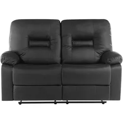 2-SITZER-SOFA Kunstleder Schwarz Bergen