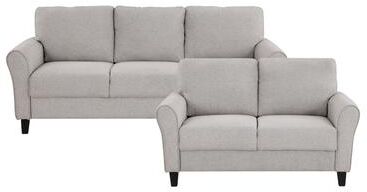Fremont & Park Diboli Chenille 2-Piece Living Room Set - Wood Finish Exposed Feet