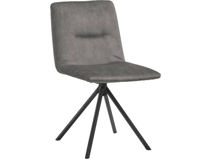 Polsterstuhl MUSTERRING JustB SP500 , grau (steel), 1 Stk., Veloursstoff, nicht drehbar, Stühle, Polsterstuhl, ohne Armlehne, wahlweise mit Drehfunktion, Stativgestell in schwarz
