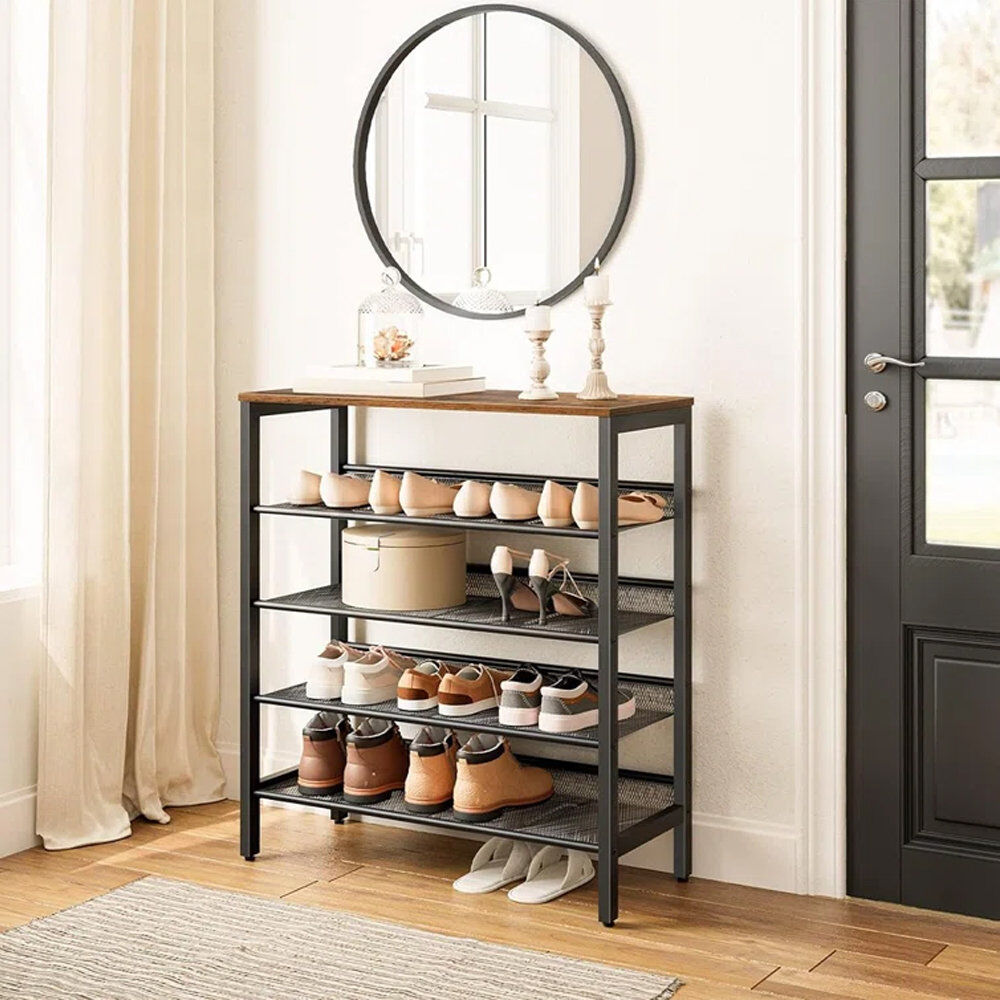 Borough Wharf 15 Pair Shoe Rack Brown;Black 15